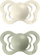 BIBS Couture natural rubber orthodontic pacifier ivory/bristle 1&#215;2 pcs, size 2