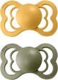 BIBS Supreme Honey/olive silicone soothers 1&#215;2 - size 1