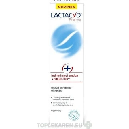 Lactacyd intieme reinigingsemulsie met prebiotica Pharma Prebiotic Plus 1×250 ml, intieme reinigingsemulsie