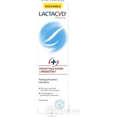 Lactacyd intieme reinigingsemulsie met prebiotica Pharma Prebiotic Plus 1×250 ml, intieme reinigingsemulsie