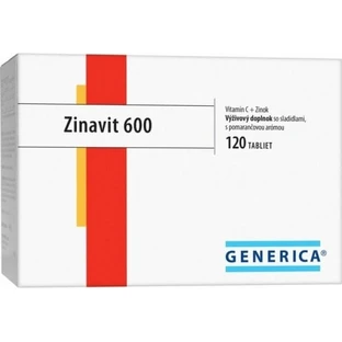 GENERICA Zinavit 600 con sabor a naranja 1×120 tbl, complemento alimenticio