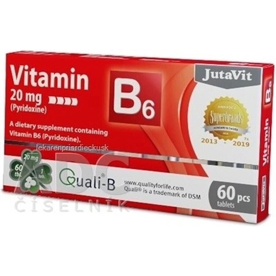 JutaVit Vitamina B6 20 mg 1×60 tbl, integratore alimentare