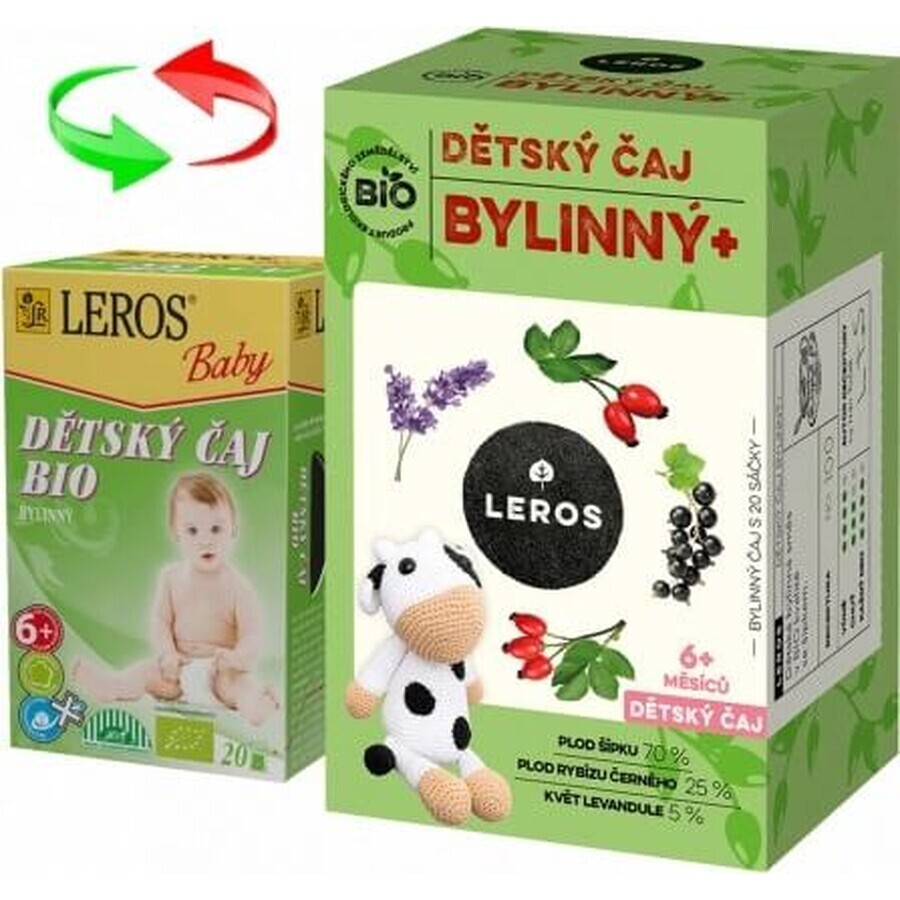 LEROS BIO CHILDREN'S HERBAL TEA+ 20×2 g, ceai de plante pentru copii