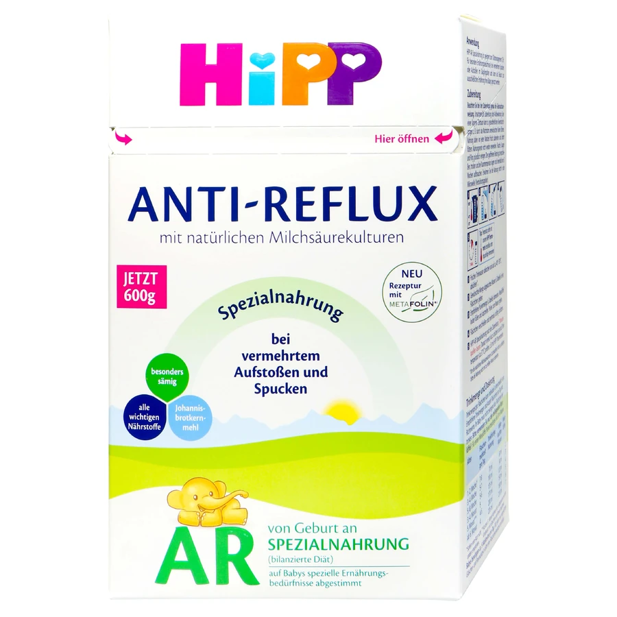 HiPP ANTI-REFLUX AR 1×600 g, Milchnahrung für Säuglinge ab Geburt