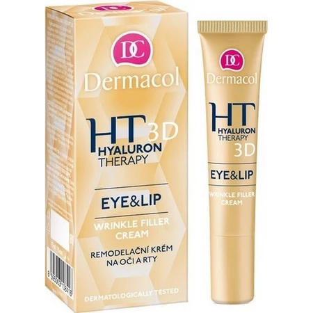 DERMACOL HYALURON THERAPY 3D Contorno de ojos y labios 1×15 ml, crema para los ojos