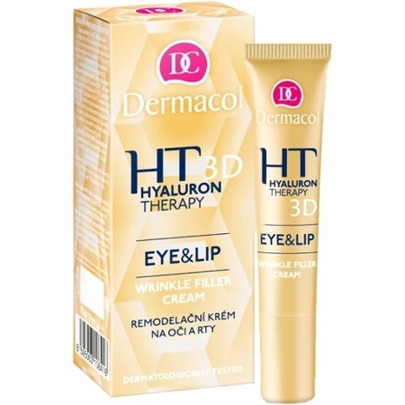 DERMACOL HYALURON THERAPY 3D Contorno de ojos y labios 1×15 ml, crema para los ojos
