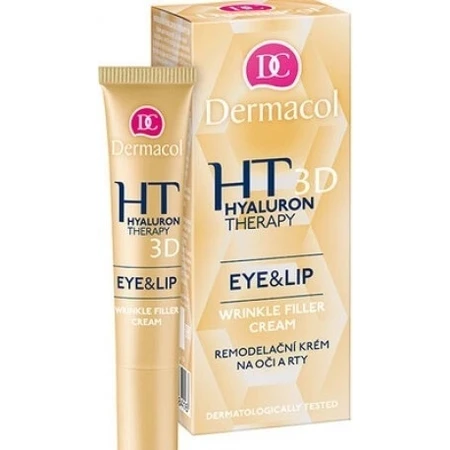 DERMACOL HYALURON THERAPY 3D Contorno de ojos y labios 1×15 ml, crema para los ojos