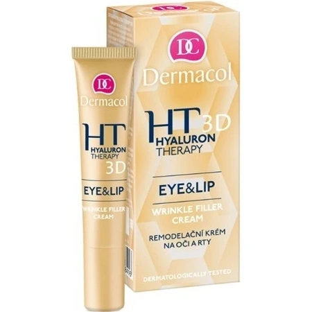 DERMACOL HYALURON THERAPY 3D Contorno de ojos y labios 1×15 ml, crema para los ojos