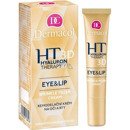 DERMACOL HYALURON THERAPY 3D Contorno de ojos y labios 1×15 ml, crema para los ojos