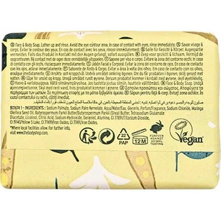 The Body Shop Jabón Corporal y Facial de Moringa 1×100 g, jabón sólido