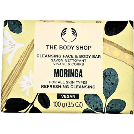 The Body Shop Jabón Corporal y Facial de Moringa 1×100 g, jabón sólido