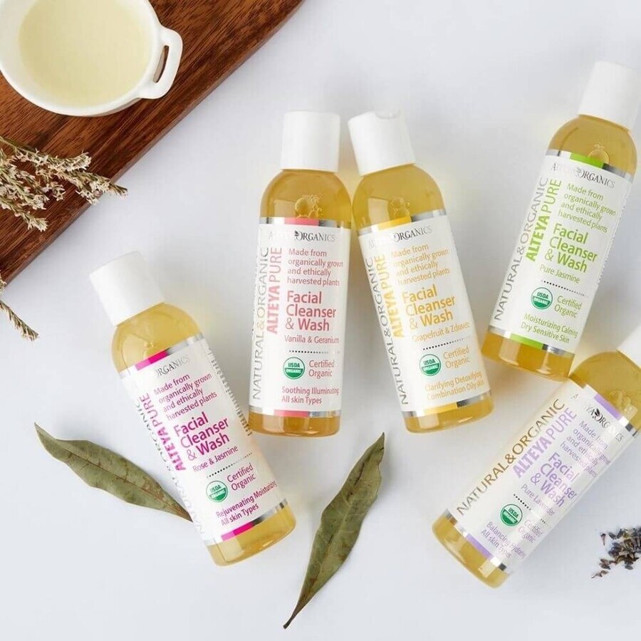 Alteya Organics Rose and Jasmine Facial Cleansing Gel 1×150 ml, gel de curățare