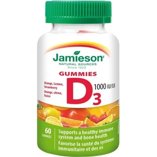 Jamieson Vitamin D3 1000 IU Gummies 60pcs 1×60 tbl, dietary supplement