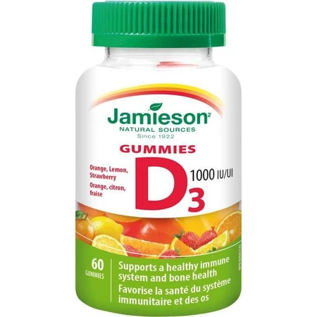 Jamieson Vitamin D3 1000 IU Gummies 60pcs 1×60 tbl, dietary supplement