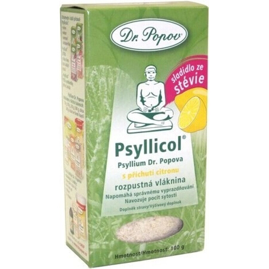 DR. POPOV PSYLLICOL LEMON 1×100 g, soluble fiber
