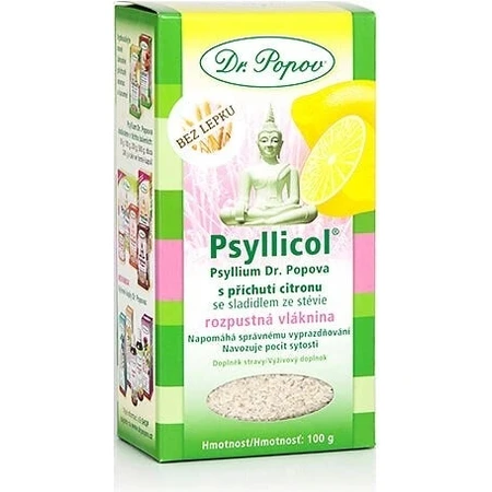 DR. POPOV PSYLLICOL LIMÓN 1×100 g, fibra soluble