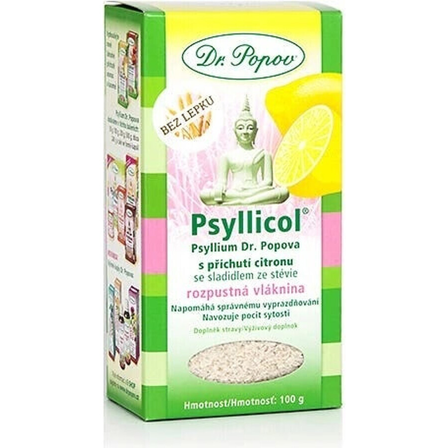 DR. POPOV PSYLLICOL LEMON 1×100 g, soluble fiber