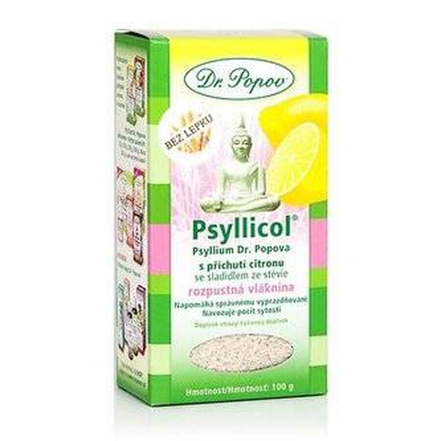 DR. POPOV PSYLLICOL LEMON 1×100 g, soluble fiber