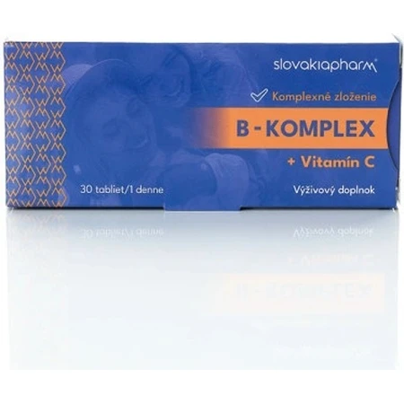 Slovakiapharm B-KOMPLEX + vitamine C 1×30 tbl, voedingssupplement