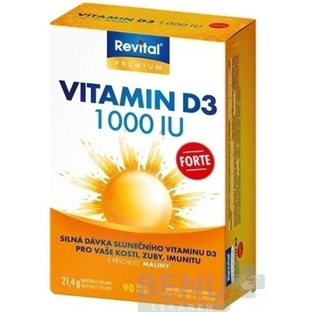 VITAR Vitamin D3 Forte 1000IU 1×90 tbl 1×90 tbl, eine starke Dosis von Sonnenvitamin D3