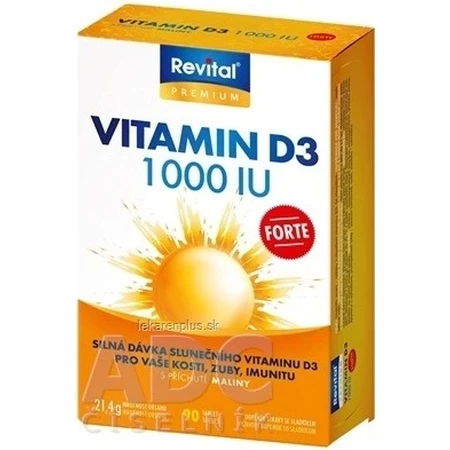 VITAR Vitamin D3 Forte 1000IU 1×90 tbl 1×90 tbl, eine starke Dosis von Sonnenvitamin D3