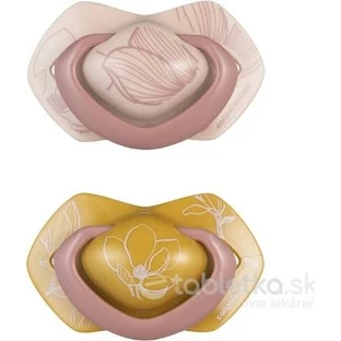 Canpol Babys Symmetrisches Silikon Schnuller Set GOLD 18m+ rosa 1×2 Stück, Silikon Schnuller