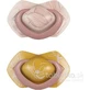 Canpol Babys Symmetrisches Silikon Schnuller Set GOLD 18m+ rosa 1×2 Stück, Silikon Schnuller