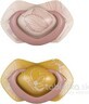 Canpol babies Symmetric silicone pacifier set GOLD 18m+ pink 1&#215;2 pcs, silicone pacifier