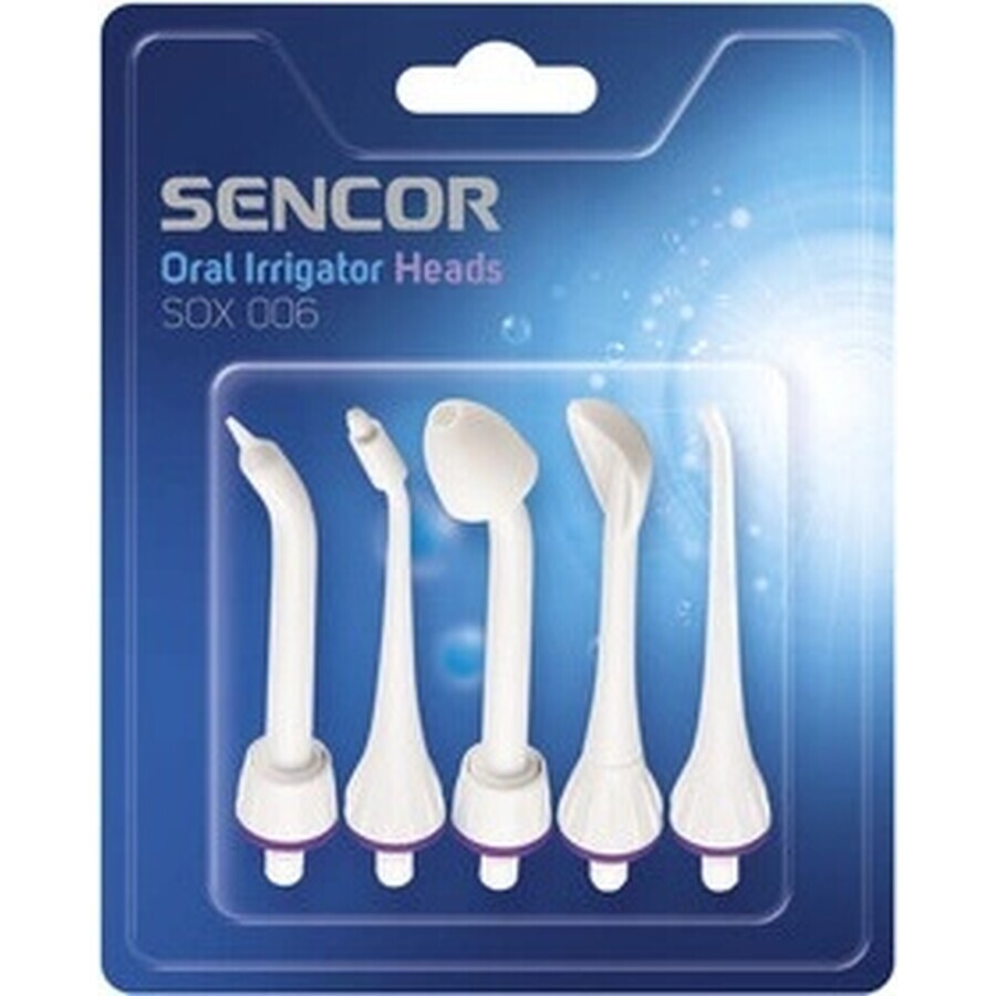 SENCOR SOX 006 SOX TESTS 1×11 piezas, cabezales de recambio para ducha bucal SENCOR SOX 006 SOX TESTS 1×11 piezas, cabezales de recambio para ducha bucal