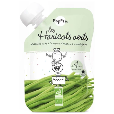 POPOTE Bio-Kapseln mit grünen Bohnen 120 g, 4+ 1×120 g