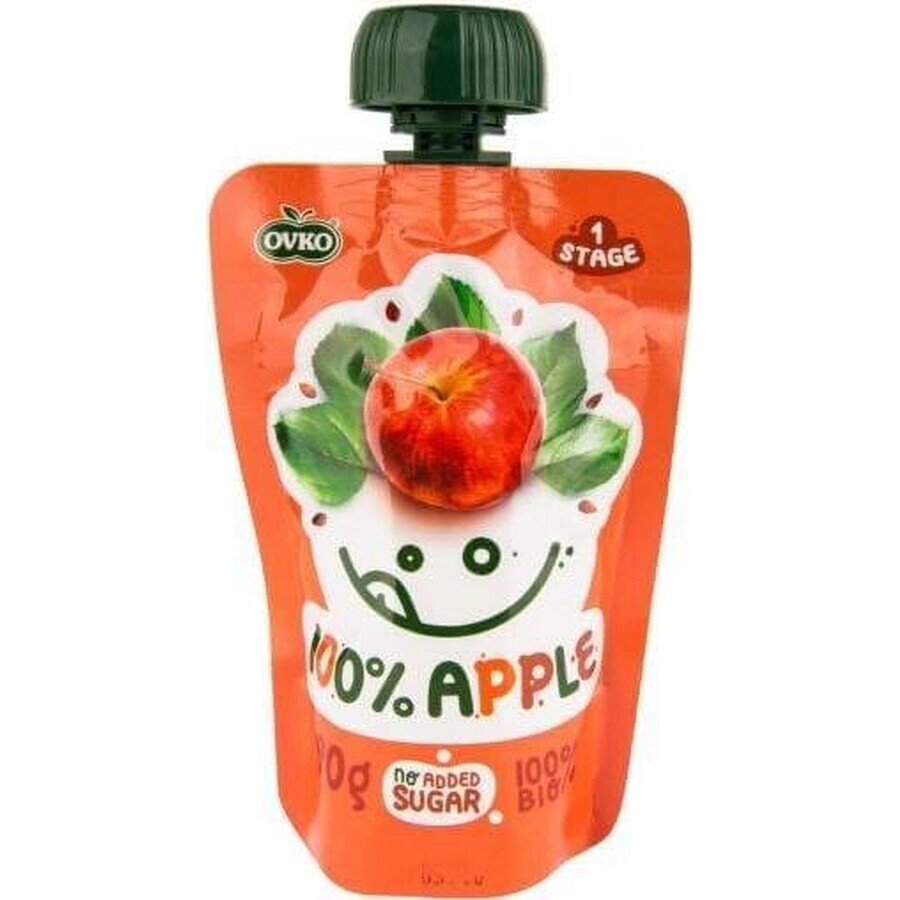 OVKO Bio-Babynahrung Apfel 1×90 g, Fruchtkapsel OVKO Bio-Babynahrung Apfel 1×90 g, Fruchtkapsel