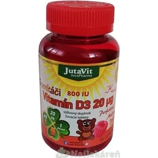 JutaVit Gummies Vitamine D3 20 µg Kids 1×60 tbl, complément alimentaire