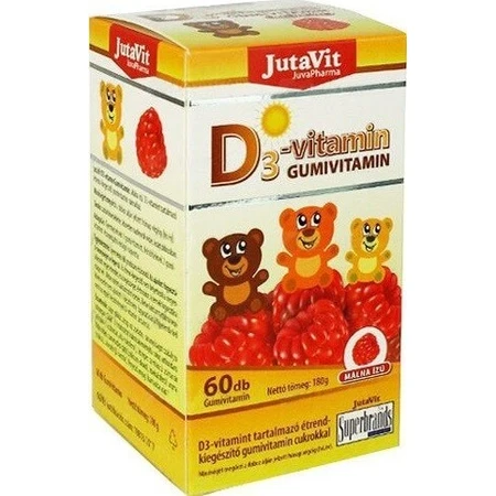 JutaVit Gummies Vitamine D3 20 µg Kids 1×60 tbl, complément alimentaire