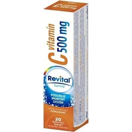 Revital vitamine C 500 mg effervescent 1×20 tbl, goût orange