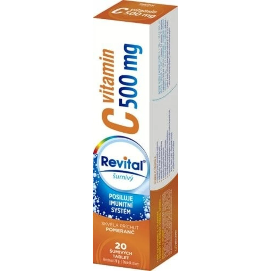Revital vitamine C 500 mg effervescent 1×20 tbl, goût orange