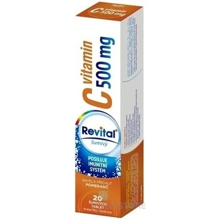 Revital vitamine C 500 mg effervescent 1×20 tbl, goût orange