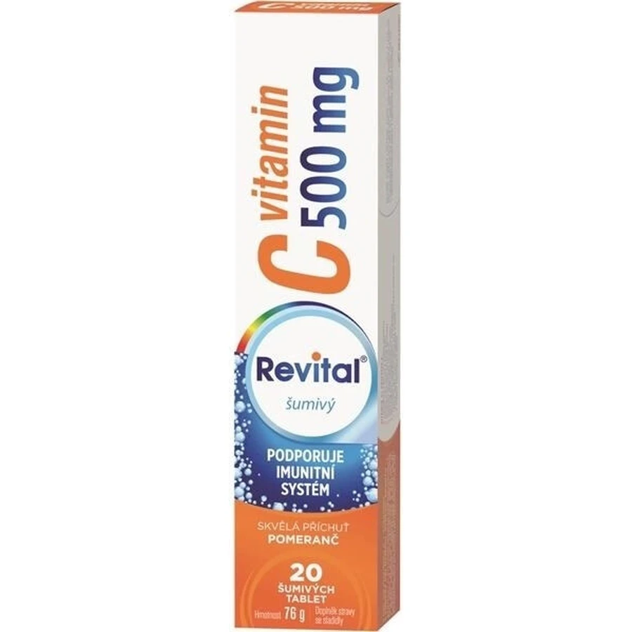 Revital vitamine C 500 mg effervescent 1×20 tbl, goût orange