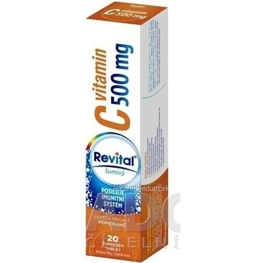 Revital vitamine C 500 mg effervescent 1×20 tbl, goût orange