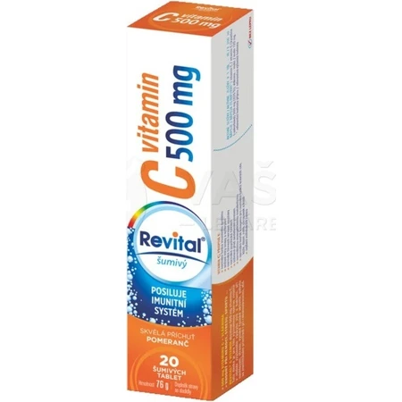 Revital vitamine C 500 mg effervescent 1×20 tbl, goût orange