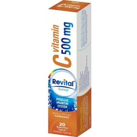 Revital vitamine C 500 mg effervescent 1×20 tbl, goût orange