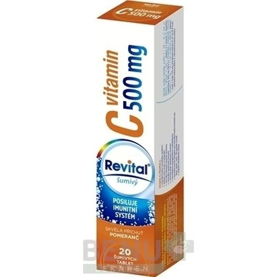Revital vitamine C 500 mg effervescent 1×20 tbl, goût orange