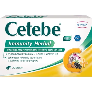 Cetebe Immunity Herbal 1×30 tbl, complément alimentaire