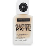 Revolution Relove, Fondotinta Supermatte F2, make-up 1×24 ml, make-up Revolution Relove, Fondotinta Supermatte F2, make-up 1×24 ml, make-up