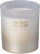 Emocio Botella con tap&#243;n de esta&#241;o Vela perfumada Almizcle blanco y Vainilla c&#225;lida 1&#215;1 ud., tama&#241;o 80 x 90 mm