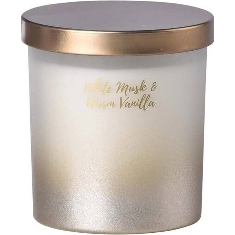 Emocio Bottiglia con tappo di latta Candela profumata Muschio bianco e Vaniglia calda 1×1 pz, dimensioni 80 x 90 mm Emocio Bottiglia con tappo di latta Candela profumata Muschio bianco e Vaniglia calda 1×1 pz, dimensioni 80 x 90 mm