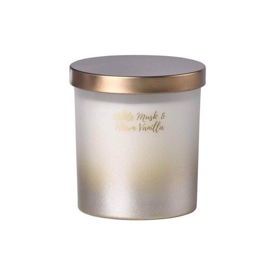 Emocio Bottiglia con tappo di latta Candela profumata Muschio bianco e Vaniglia calda 1×1 pz, dimensioni 80 x 90 mm Emocio Bottiglia con tappo di latta Candela profumata Muschio bianco e Vaniglia calda 1×1 pz, dimensioni 80 x 90 mm