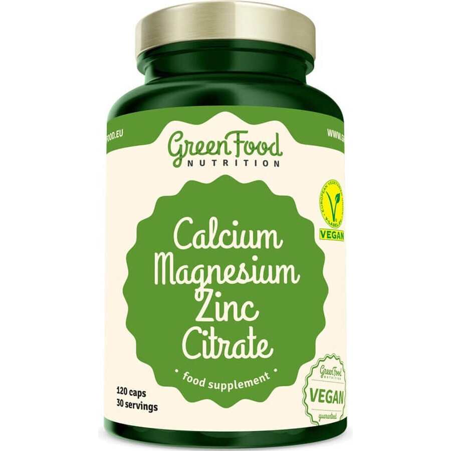 GreenFood Nutrition Calcium Mg Zinc Citrate 120cps 1x120 cps