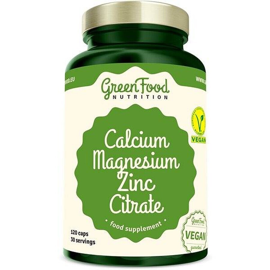 GreenFood Nutrition Calcium Mg Zinc Citrate 120cps 1x120 cps