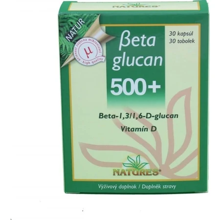 NATURES Betaglucan 500+ 1×30 capsules, food supplement