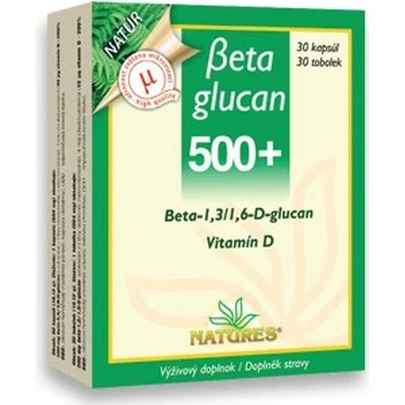 NATURES Betaglucan 500+ 1×30 capsules, food supplement